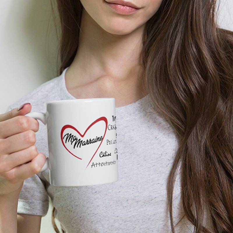 Mug marraine je t'aime tasse cadeau