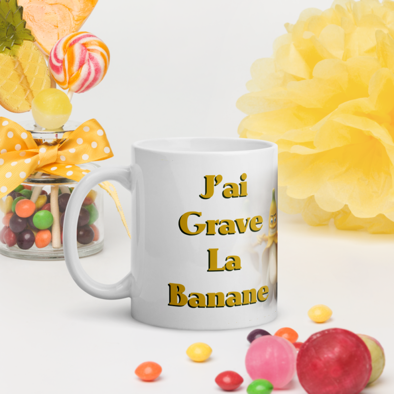 Mug humoristique j'ai grave la banane