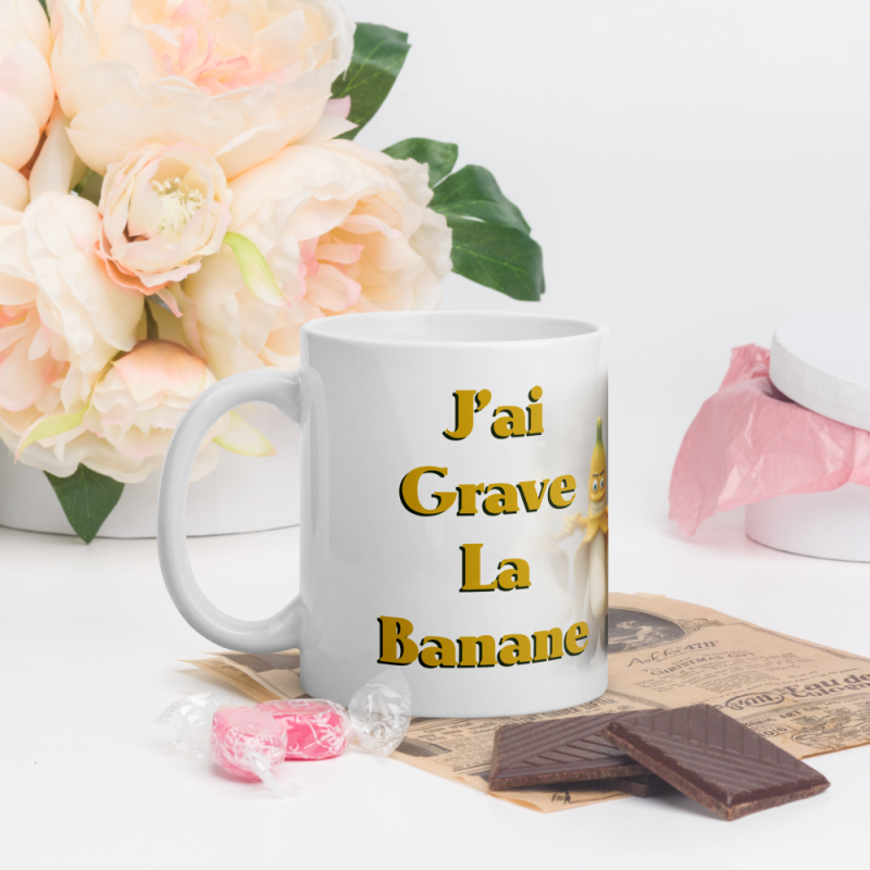 Mug humoristique j'ai grave la banane