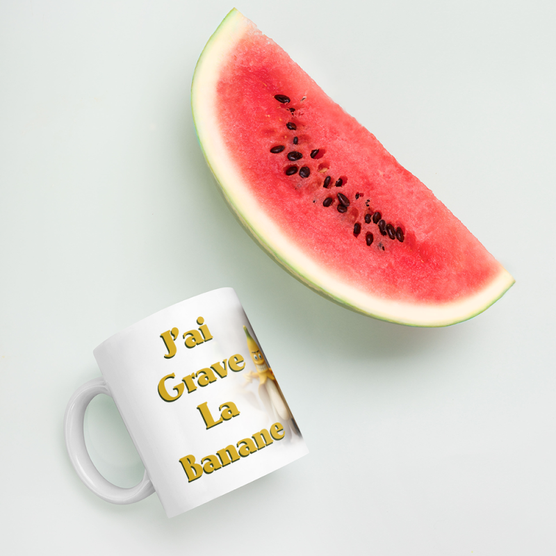 Mug humoristique j'ai grave la banane