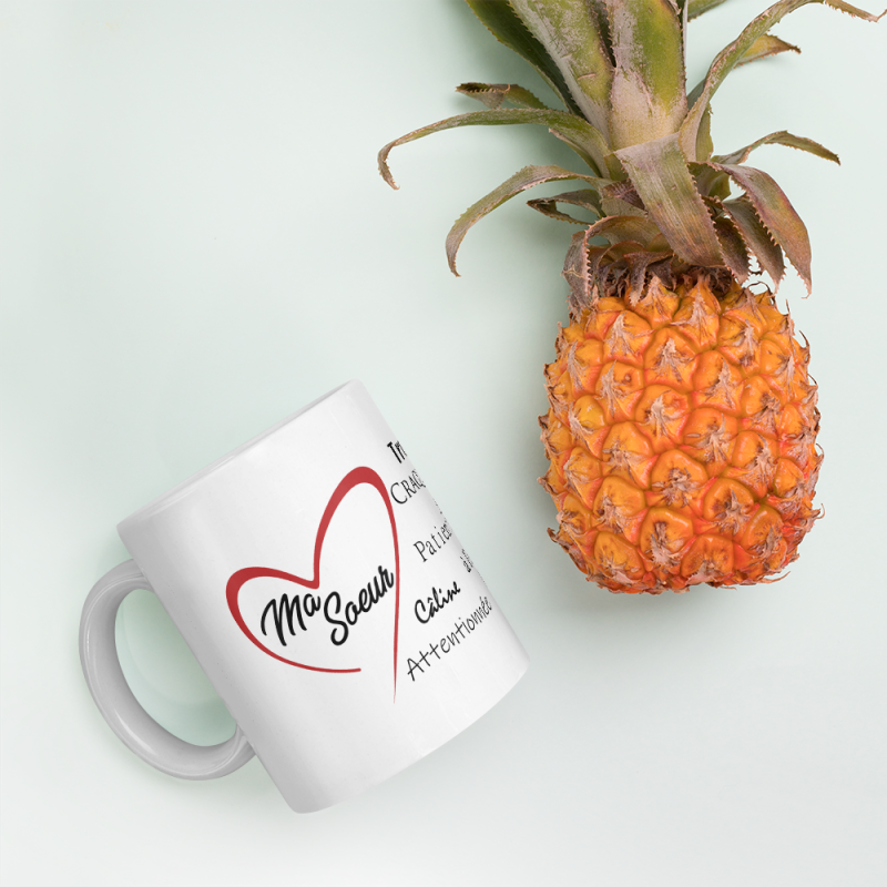 Mug ma soeur je t'aime, un cadeau plein d'amour