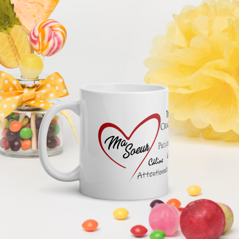 Mug ma soeur je t'aime, un cadeau plein d'amour