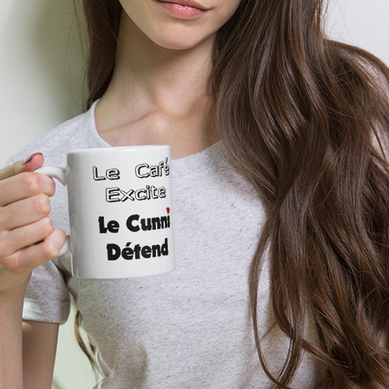Mug cadeau sexy la café excite le cunni détend
