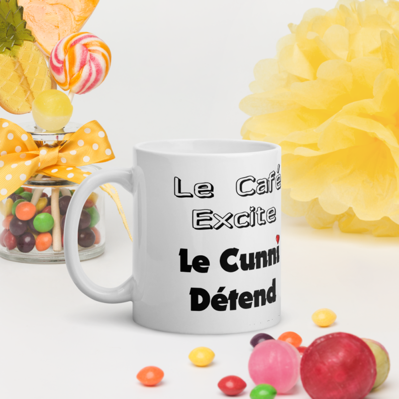 Mug cadeau sexy la café excite le cunni détend