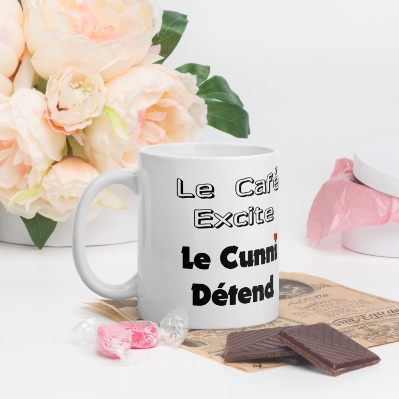 Mug cadeau sexy la café excite le cunni détend