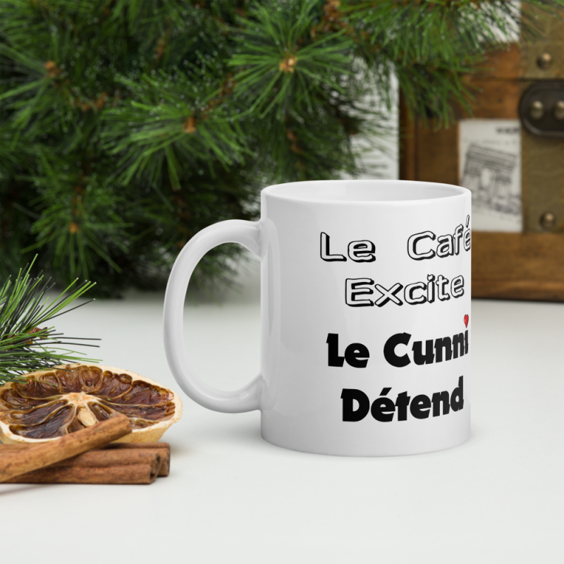 Mug cadeau sexy la café excite le cunni détend