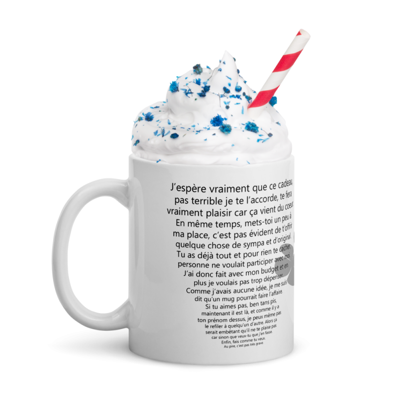 Mug cadeau avec texte chiant et drôle