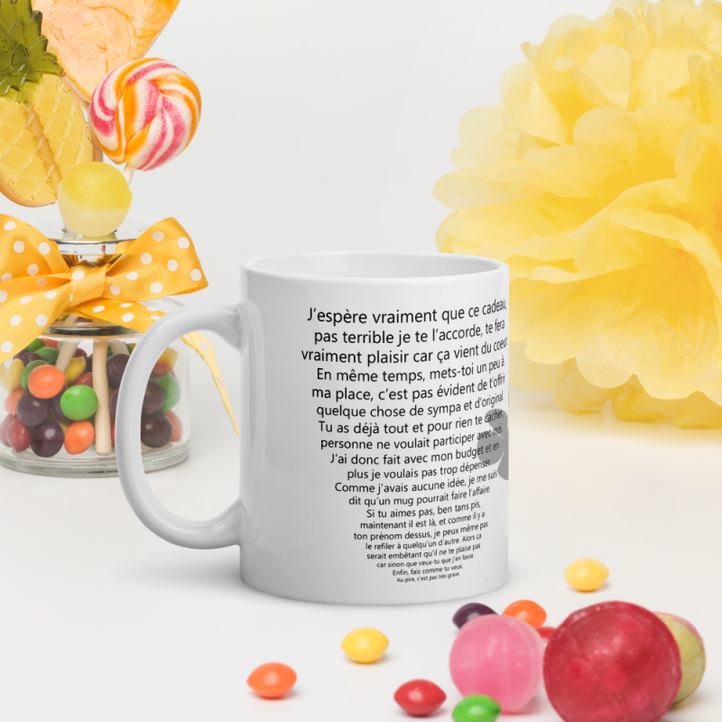 Mug cadeau avec texte chiant et drôle