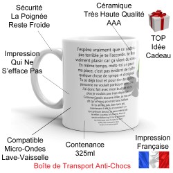 Mug cadeau avec texte chiant et drôle