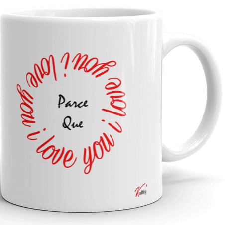 Tasse d'amour pense à moi le matin