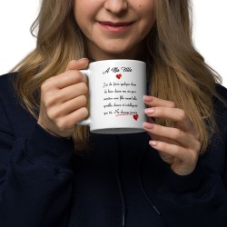 Mug à ma fille, joli cadeau d'amour