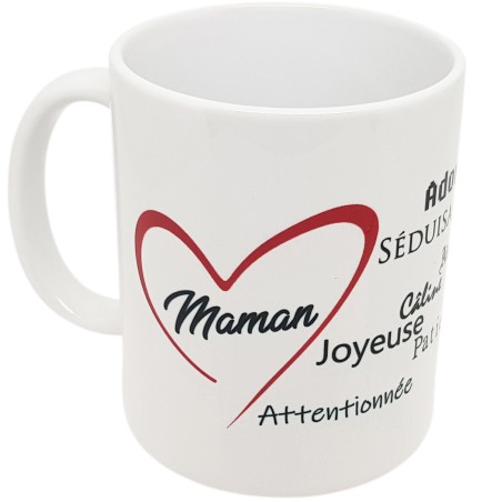 Mug je t'aime Maman avec compliments