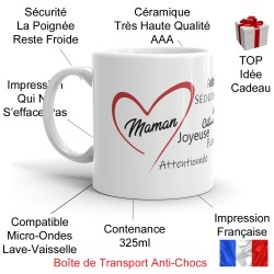Mug je t'aime Maman avec compliments