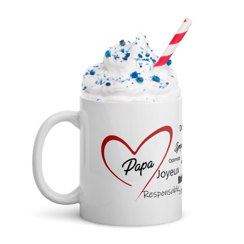 Tasse je t'aime papa avec compliments
