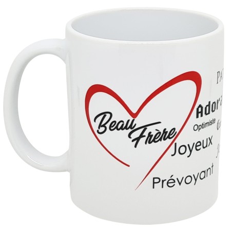 Tasse beau-frère je t'aime en cadeau