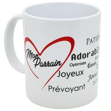 Mug cadeau Mon Parrain pour lui dire je t'aime