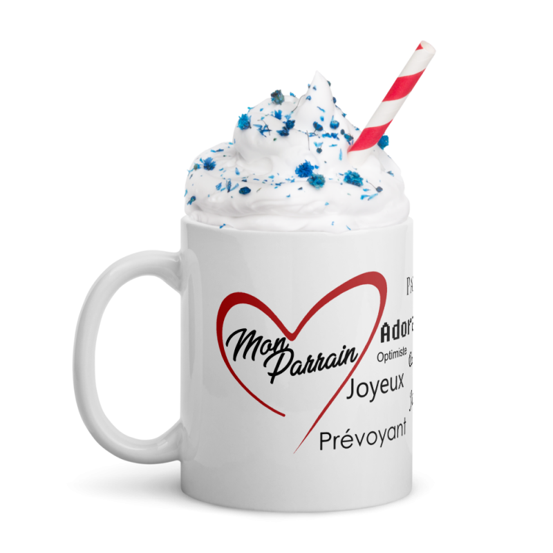 Mug cadeau Mon Parrain pour lui dire je t'aime