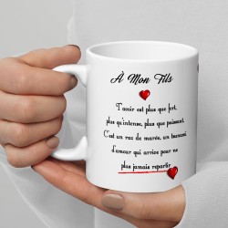 Mug à mon fils, joli cadeau d'amour