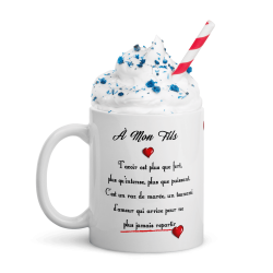 Mug à mon fils, joli cadeau d'amour