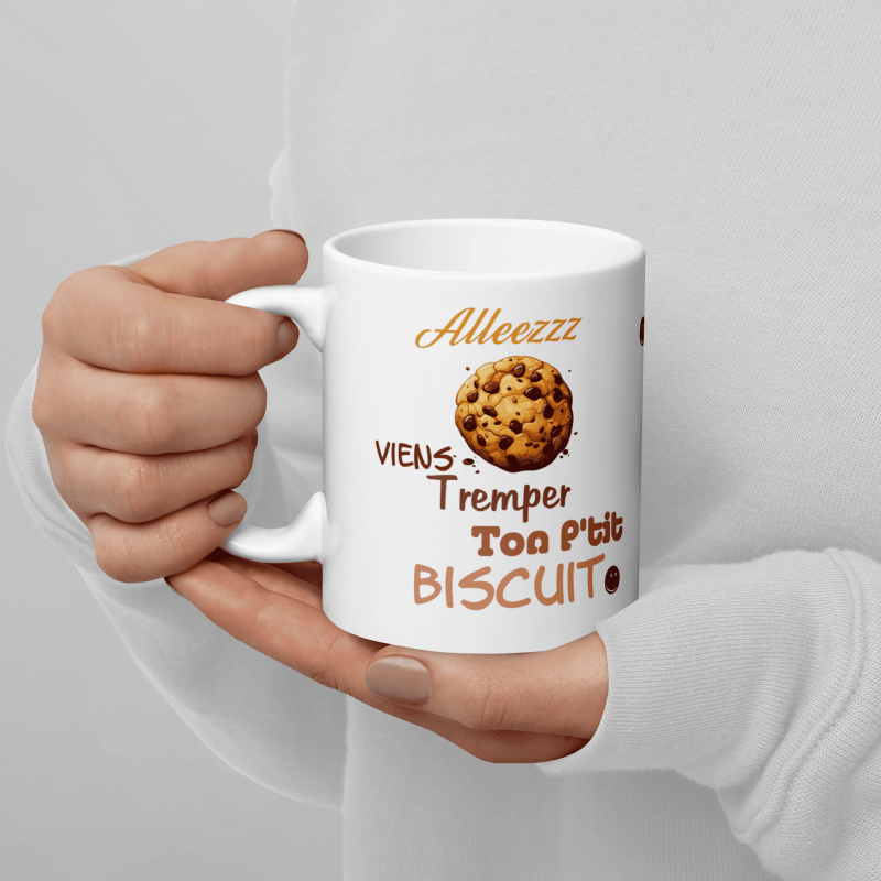 Mug humoristique viens tremper ton biscuit