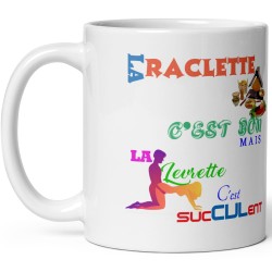 Mug cadeau raclette levrette, tasse drôle et coquine