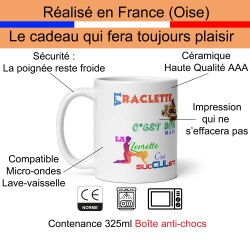 Mug cadeau raclette levrette, tasse drôle et coquine
