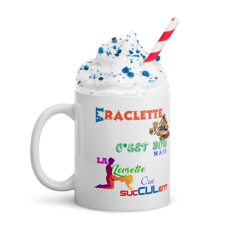 Mug cadeau raclette levrette, tasse drôle et coquine