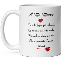 Mug cadeau pour mamie je t'aime