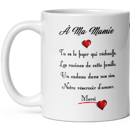 Mug cadeau pour mamie je t'aime
