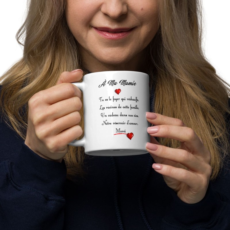 Mug cadeau pour mamie je t'aime