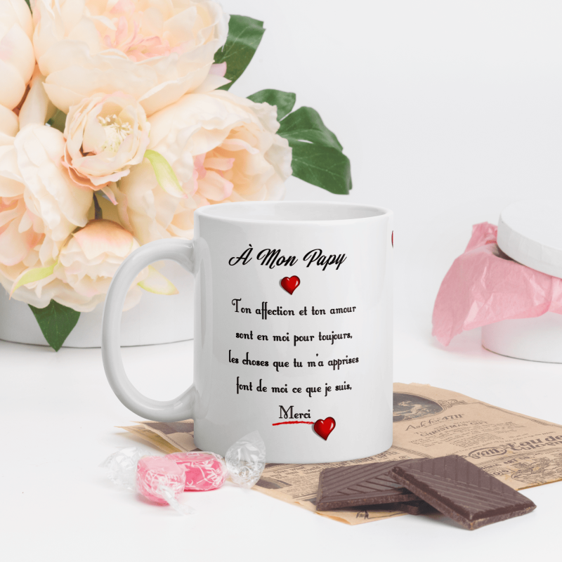 Mug cadeau pour papy je t'aime