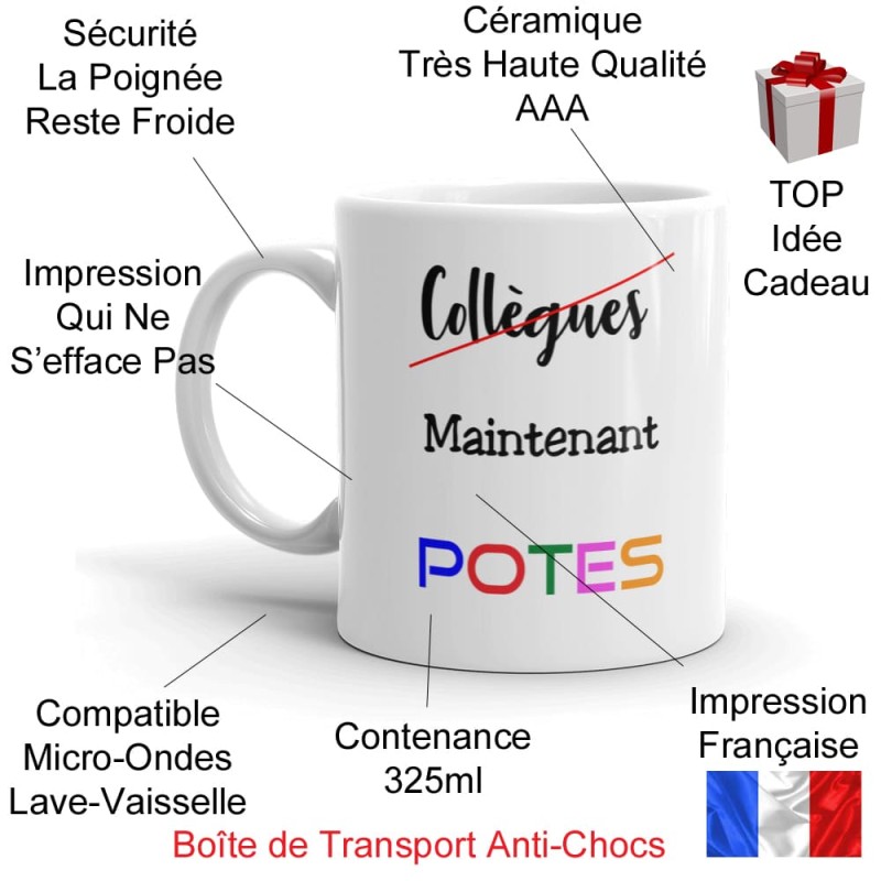 Mug collègue pote à offrir en cadeau
