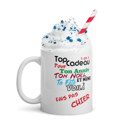 Mug cadeau 3 en 1 anniversaire fête Noël