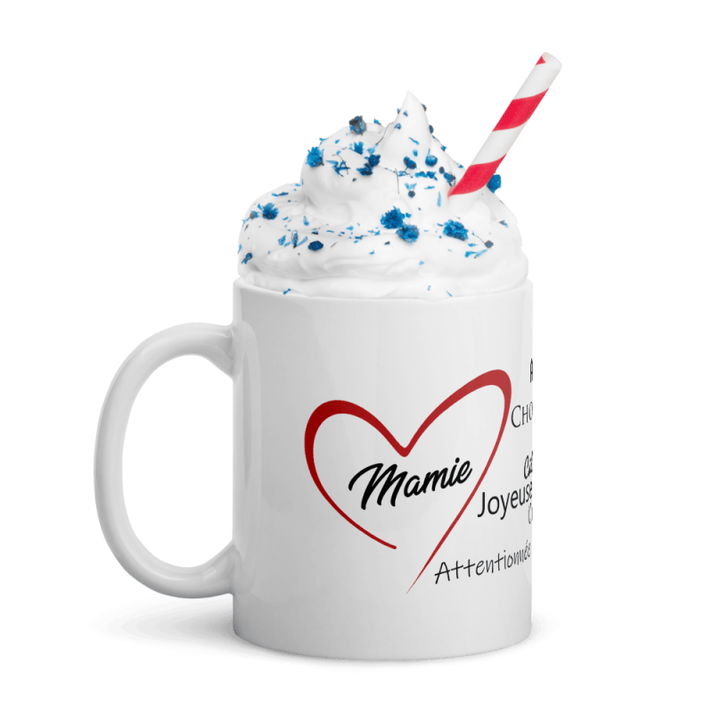 Mug je t'aime Mamie coeur rouge