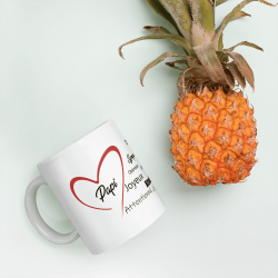 Tasse je t'aime papi avec coeur rouge