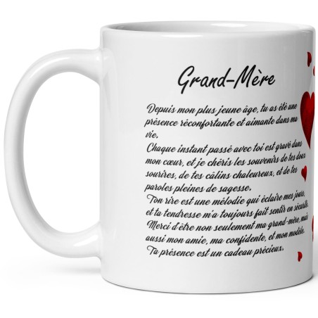 Mug grand-mère message d'amour à offrir