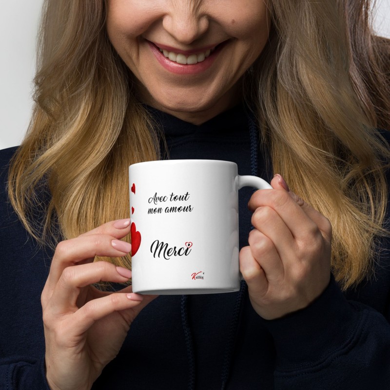 Mug grand-mère message d'amour à offrir