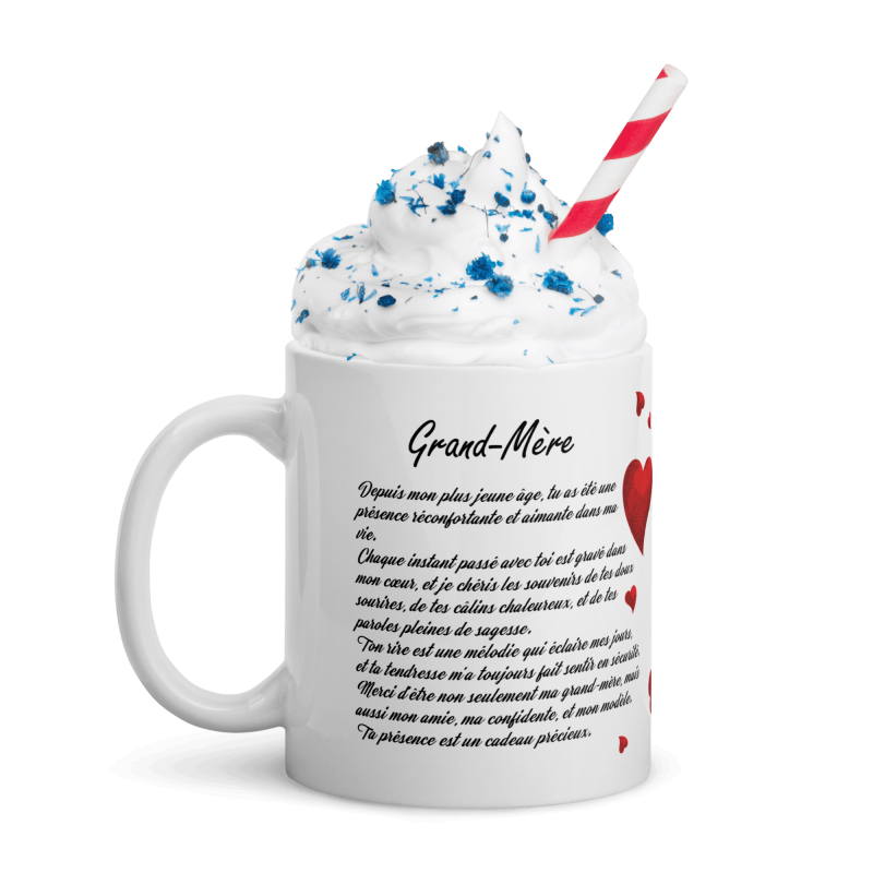 Mug grand-mère message d'amour à offrir