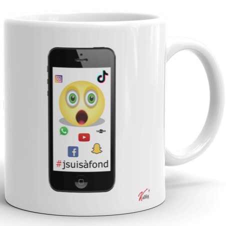 Mug cadeau pour adolescent avec réseaux sociaux