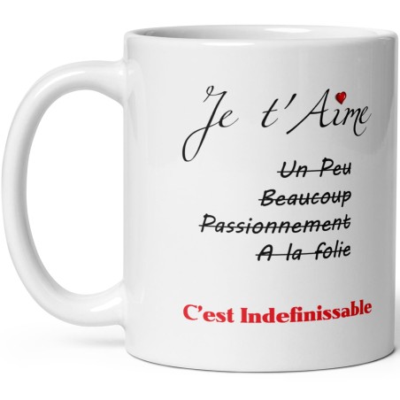 Mug je t'aime poésie et tendresse