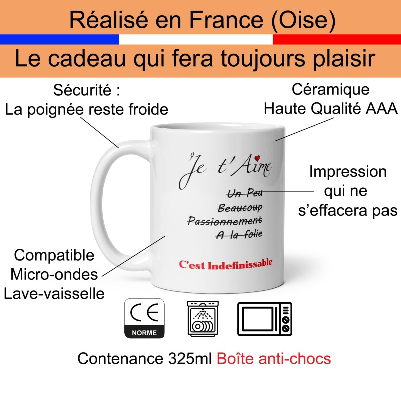 Mug je t'aime poésie et tendresse
