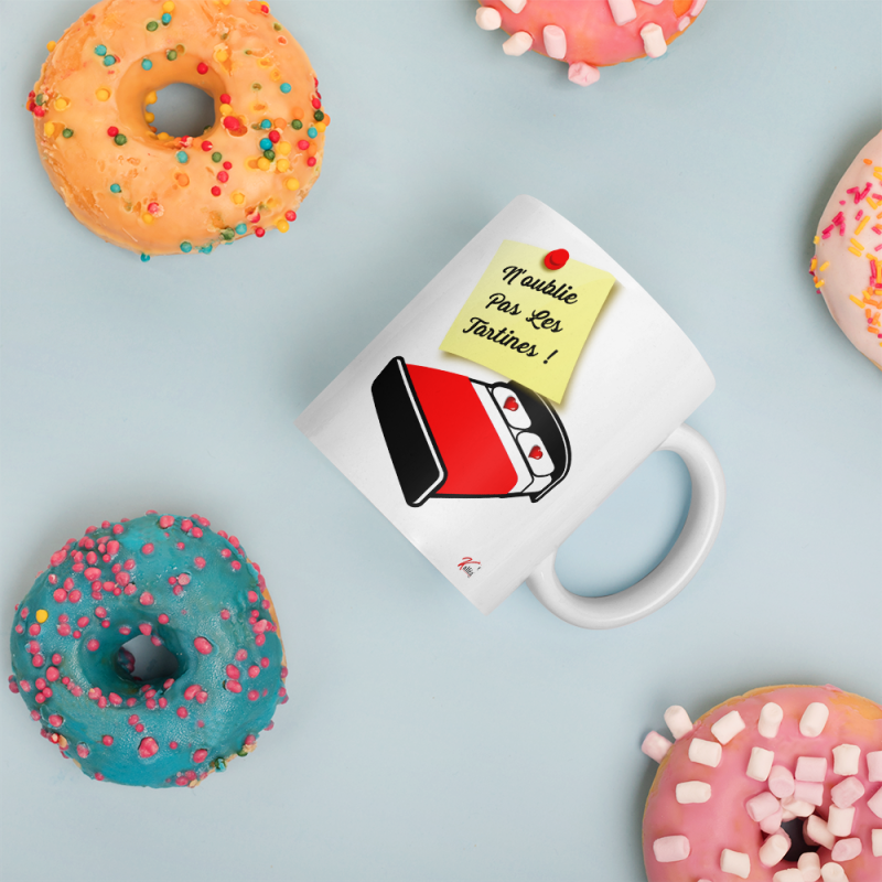 Mug drôle p'ti dej au lit