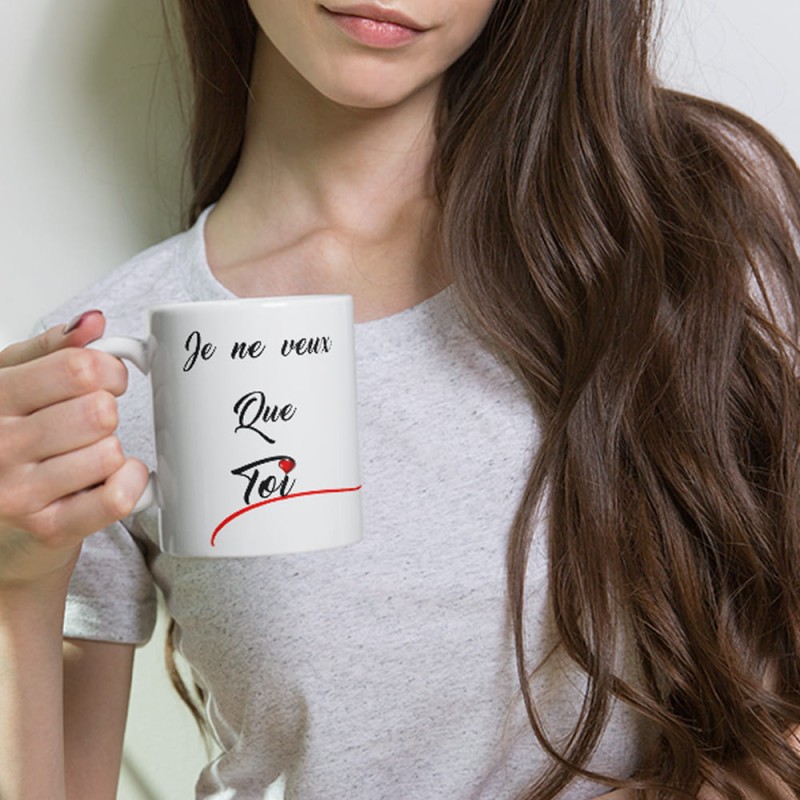 Tasse d'amour je ne veux que toi à offrir en cadeau