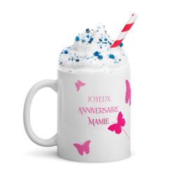 Tasse anniversaire mamie à offrir en cadeau