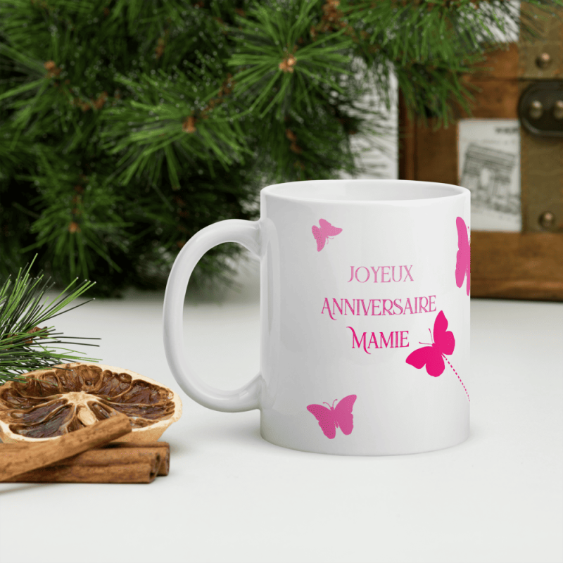 Tasse anniversaire mamie à offrir en cadeau