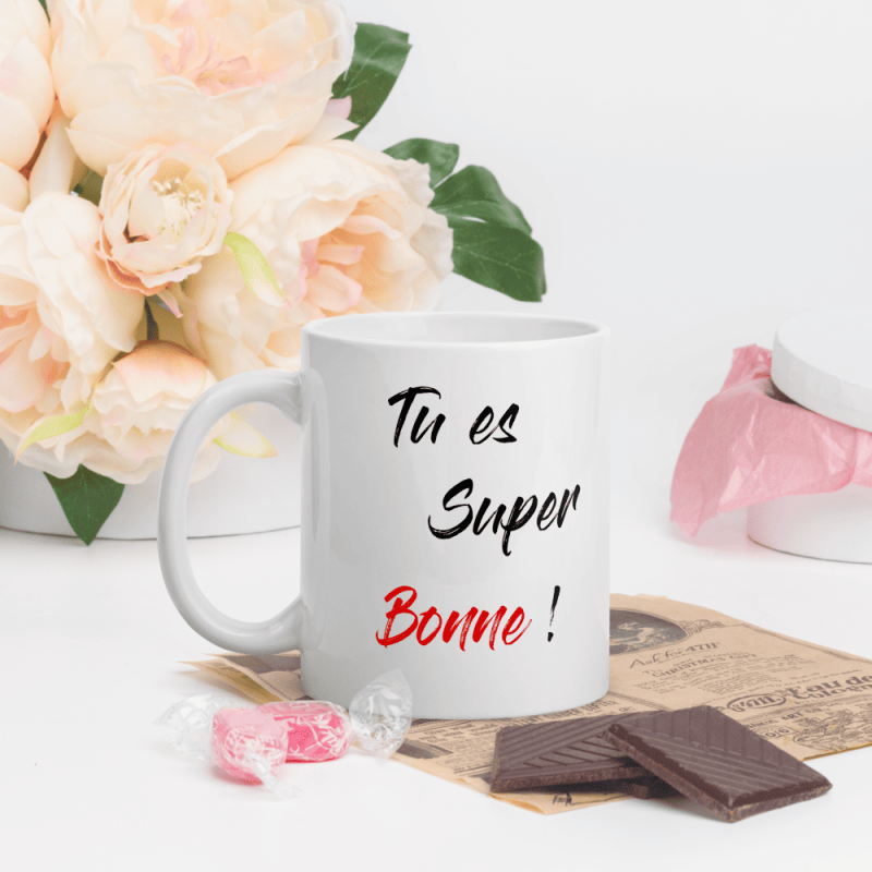 Mug rigolo et coquin Tu es super bonne