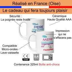 Duo de mugs papa maman je t'aime