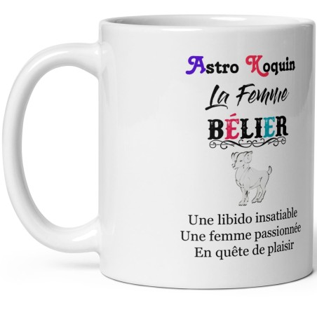 Mug coquin pour femme bélier à offrir