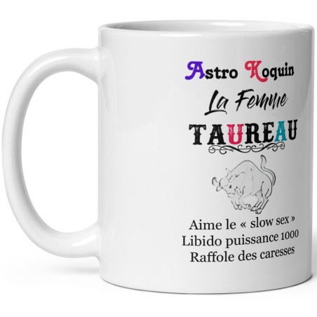 Mug cadeau pas cher femme taureau sexy