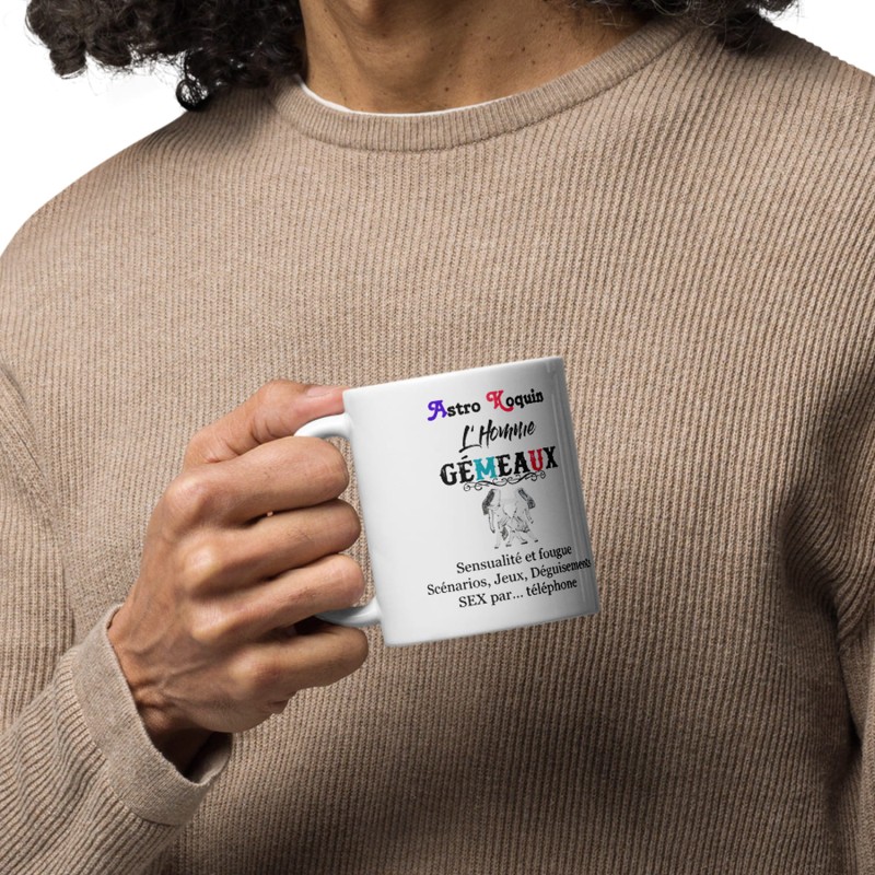 Cadeau homme : mug signe du zodiaque gémeaux sexy